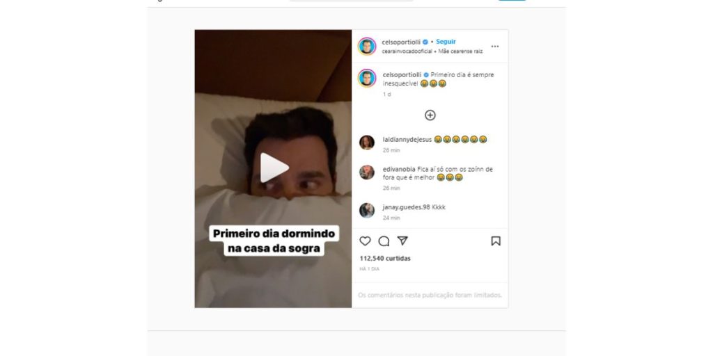 Celso Portiolli surge assustado em vídeo e diz Na casa da sogra