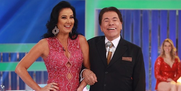 Silvio Santos e Helen Ganzarolli. Foto: Reprodução