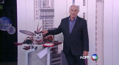 Marcelo Rezende comenta invasão de mosquitos na Globo (Foto: Reprodução)