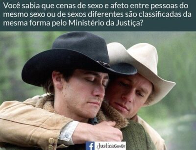 Ministério usa foto do filme “O Segredo de Brokeback Mountain” para fazer declaração