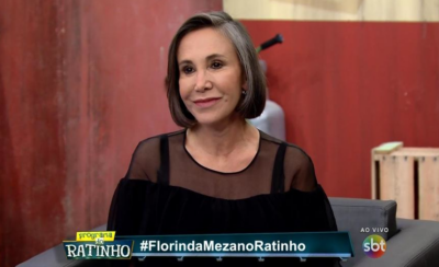 Florinda Meza em recente aparição no Programa do Ratinho  (Foto divulgação: SBT)