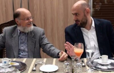 Edir Macedo e Douglas Tavolaro, seu biografo (Foto: Divulgação)