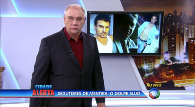 Marcelo Rezende apresenta o Cidade Alerta (Foto: Reprodução/TV Record)