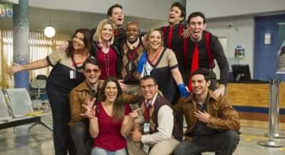 Dani Valente, Eri Johnson, Fabiana Karla, Heloisa Périssé, Marcelo Serrado, Nando Cunha, Priscila Fantin e Ricardo Tozzi
(Foto: Globo/Caiuá Franco)