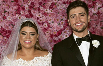 Preta Gil e o marido Rodrigo Godoy no casamento deles (Foto divulgação)