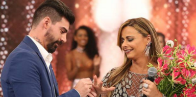 Radamés pedindo a Viviane em casamento em 2015 (Foto: Reprodução/Gshow)