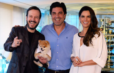 Zucatelli, Edu e Mariana Leão. (Foto: Divulgação/RedeTV)