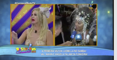 Val Marchiori foi uma das comentaristas do Carnaval 2016 (Foto reprodução)