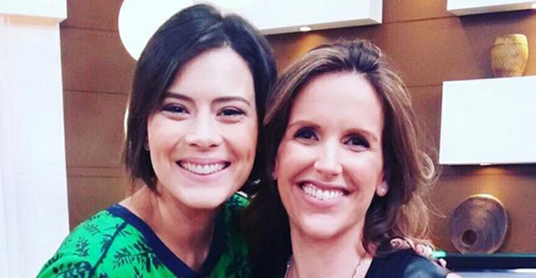 Michelle Loreto e Mariana Ferrão nos bastidores do Bem Estar da Globo (Foto: Divulgação)