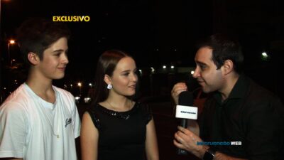 Roger Turchetti entrevista João Guilherme e Larrisa Manoela (Foto: Reprodução)