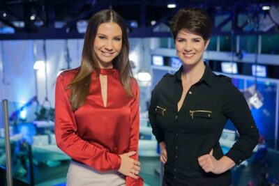 Mariana Godoy e Amanda Klein, os maiores nomes do jornalismo da RedeTV! (Foto RedeTV)