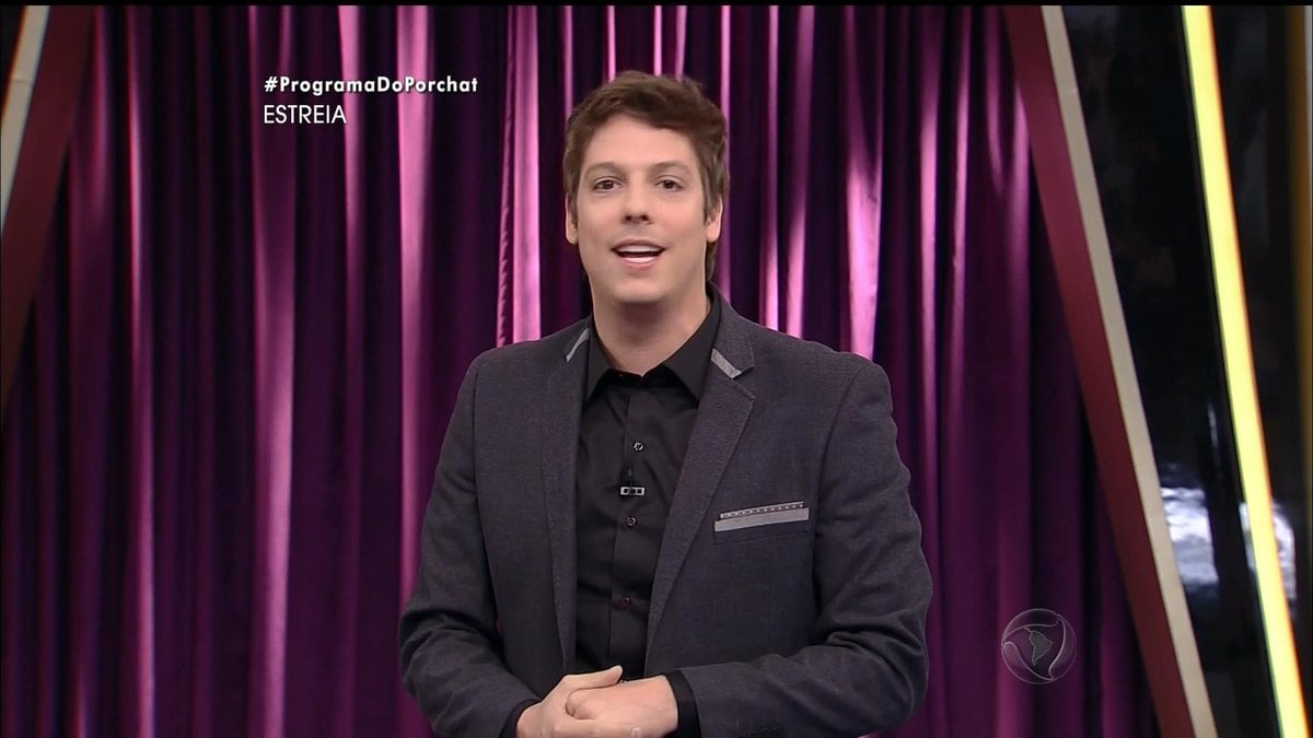 Fábio Porchat na estreia de seu talk show na Record (Foto: Reprodução/Record)