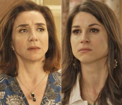 Francesca e Carmela batem de frente e falam sobre segredo (Foto: TV Globo)