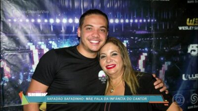 Wesley Safadão e Dona Bill, sua mãe (Foto: TV Globo)