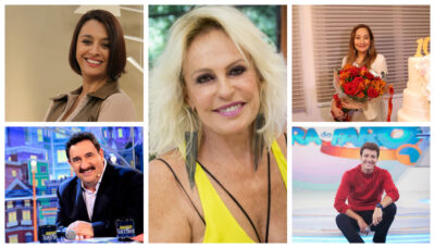 Ratinho, Sonia Abrão, Catia Fonseca, Rodrigo Faro e Ana Maria Braga são os apresentadores queridinhos do público (Foto montagem: TV FOCO)