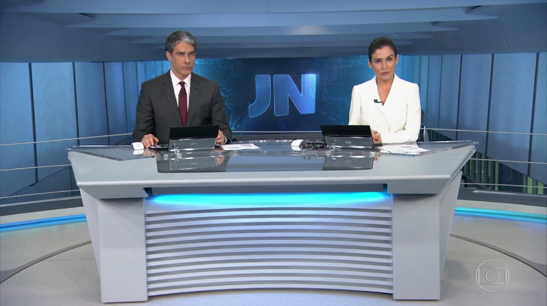 William Bonner e Renata Vasconcellos no "Jornal Nacional" da globo cnn brasil (Foto: Reprodução/Globo)