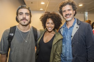 Workshop da novela 'Novo Mundo' - Caio Castro, Sheron Menezes e o diretor André Câmara (Foto: Globo/Mauricio Fidalgo)