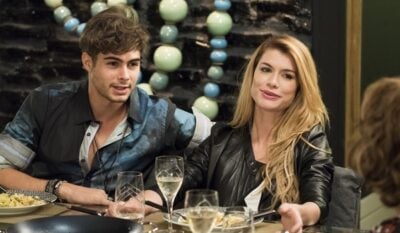 Léo (Rafael Vitti) e Diana (Alinne Moraes) em cena de 'Rock Story'
(Foto: Globo/Cesar Alves)