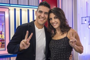 André Marques e Thalita Rebouças, apresentador e repórter do 'The Voice Kids' (Foto: Globo/Mauricio Fidalgo)