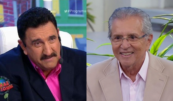 Ratinho e Carlos Alberto de Nóbrega em suas atrações no SBT (Foto: Reprodução/SBT/Montagem)