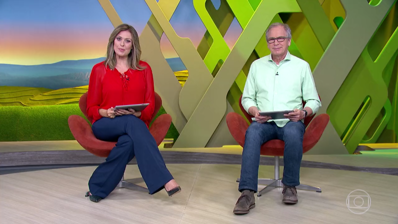 Nélson Araújo e Helen Martins longe das câmeras do Globo Rural