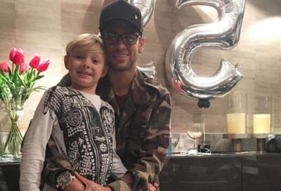 Neymar e o filho (Foto: Reprodução)