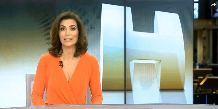 A jornalista Giuliana Morrone comete gafe em jornal da Globo (Foto: Reprodução)