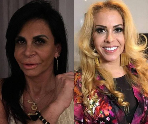 A cantora Gretchen, ao que parece, não se bica muito com Joelma (Foto: Reprodução)