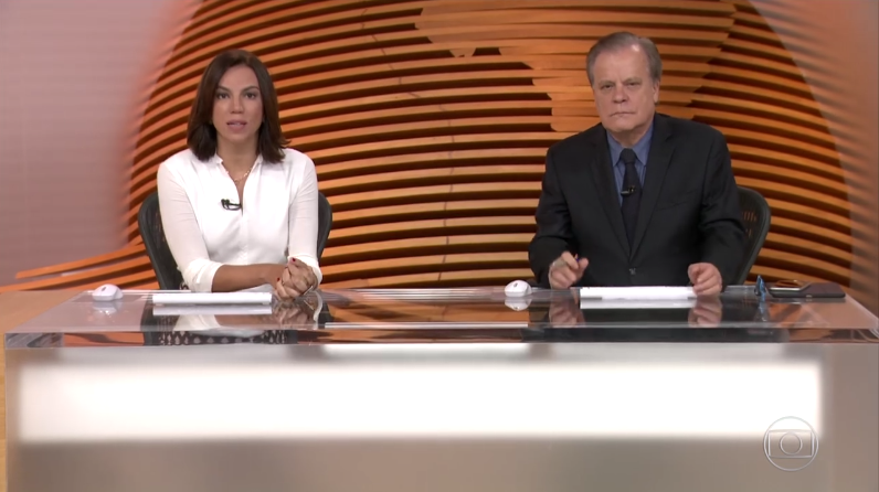 Ana Paula Araújo e Chico Pinheiro no "Bom Dia Brasil", da Globo (Foto: Reprodução/Globo)