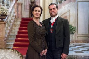 Márcia Cabrita (Narcisa) e Felipe Camargo (Bonifácio) (Foto: Globo/Raquel Cunha)