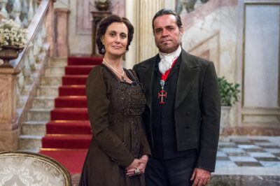 Márcia Cabrita (Narcisa) e Felipe Camargo (Bonifácio)
(Foto: Globo/Raquel Cunha)