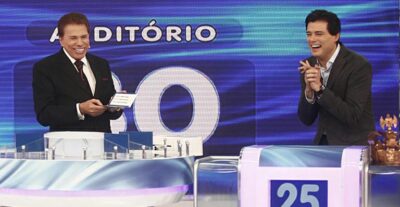 Celso Portiolli e Silvio Santos (Foto: Reprodução)