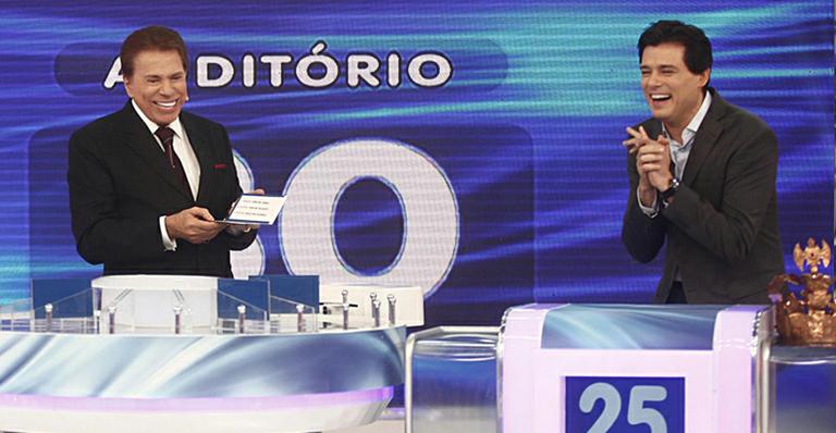 Celso Portiolli e Silvio Santos (Foto: Reprodução)