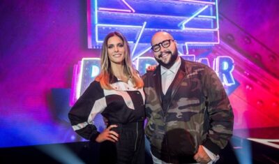 Fernanda Lima e Tiago Abravanel no lançamento do “PopStar”. (Foto: Globo/Mauricio Fidalgo)