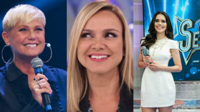 Xuxa, Eliana e Daniela Albuquerque abriram o programa delas de maneiras semelhantes (Foto montagem: TV Foco)