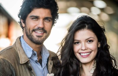 Bruno Cabrerizo (Inácio Ramos) e Vitória Strada (Maria Vitória) na novela 