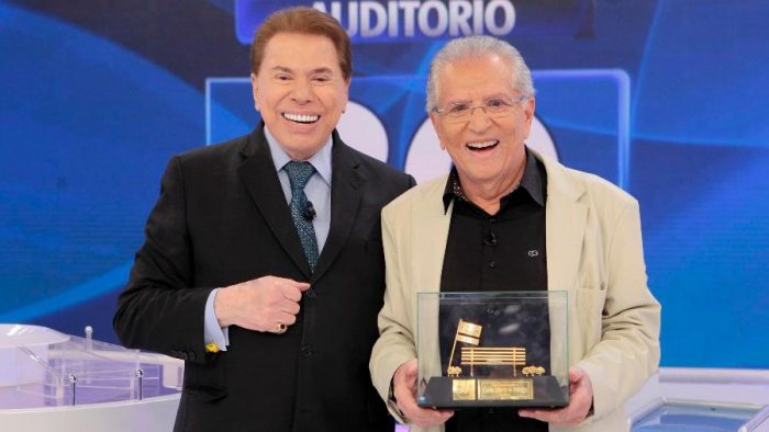 Silvio Santos e Carlos Alberto de Nóbrega (Foto: Lorival Ribeiro/SBT) sbt