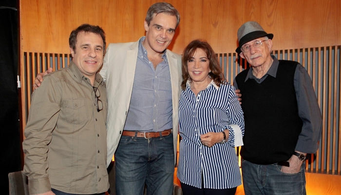 Fernando Pelegio, Dalton Vigh, Iris Abravanel e Reynaldo Boury (Foto: Lourival Ribeiro/SBT)