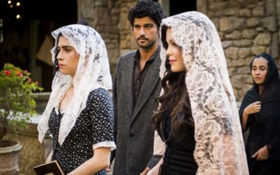 Delfina (Letícia Sabatella), Inácio (Bruno Cabrerizo) e Maria Vitória (Vitória Strada) em 'Tempo de Amar'
(Foto: Globo/João Miguel Júnior)