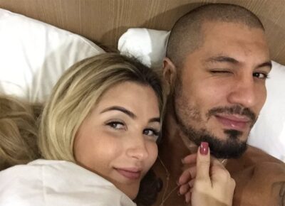 A ex-BBB Aline Gotschalg e seu marido, o também ex-brother Fernando (foto: reprodução)