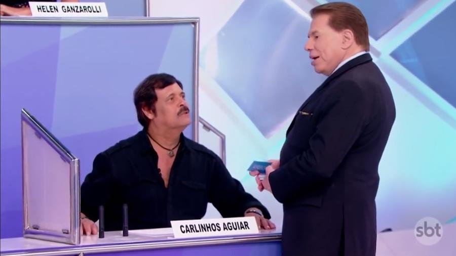 Carlinhos Aguiar e Silvio Santos (Foto: Reprodução / SBT)