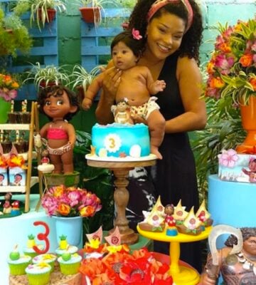 Juliana Alves comemora três meses da filha com festa inspirada em Moana