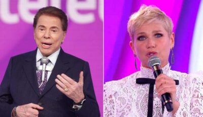 Xuxa e Silvio Santos durante participação no Teleton 2015 (Foto: Reprodução)