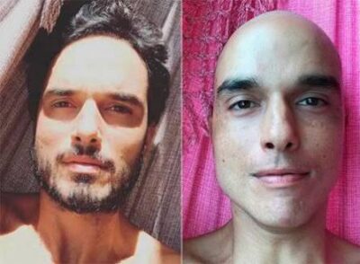 Antes e depois de Léo Rosa, ator da Record (Foto: Divulgação)