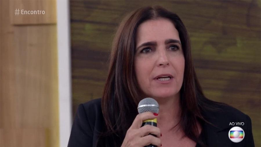 A atriz Malu Mader durante participação no Encontro (Foto: Reprodução/Globo)