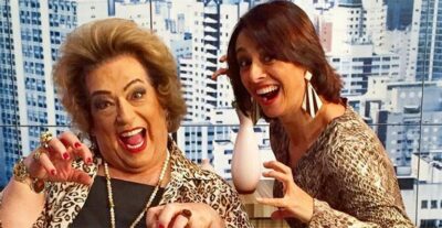 Mamma e Catia Fonseca apresentaram juntas o Mulheres na TV Gazeta. (Foto: Reprodução)