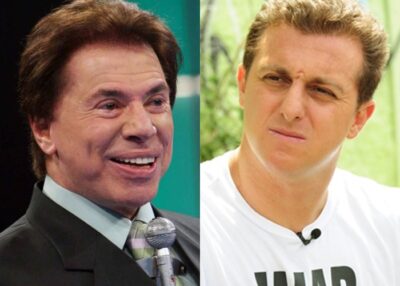 Silvio Santos e Luciano Huck (Foto: Reprodução)