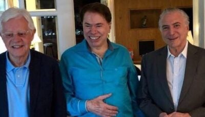 Moreira Franco, Silvio Santos e Michel Temer
(Foto: Reprodução/Twitter)