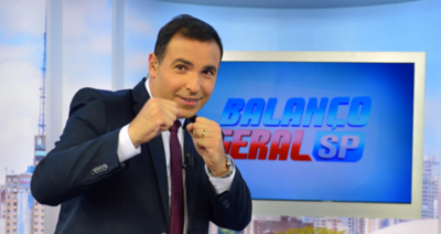 Reinaldo Gottino apresenta o Balanço Geral SP na Record. (Divulgação)