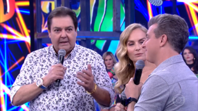 Faustão, Angélica e Luciano Huck no Domingão
(Foto: Reprodução/Globo)